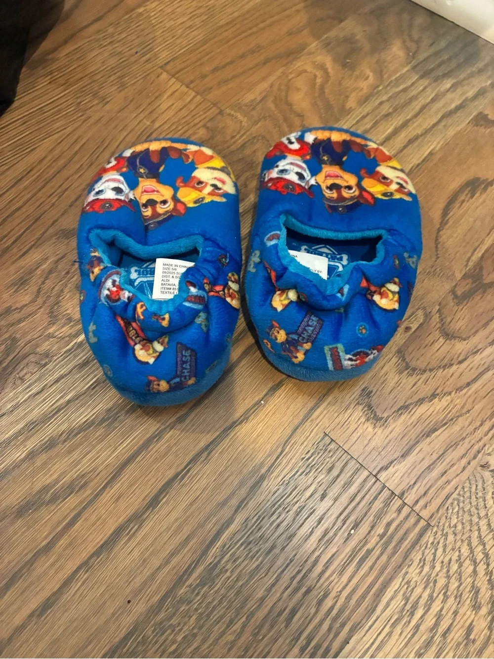 Paw Patrol Blue Plush Slip-On Kids One-Piece Slippers